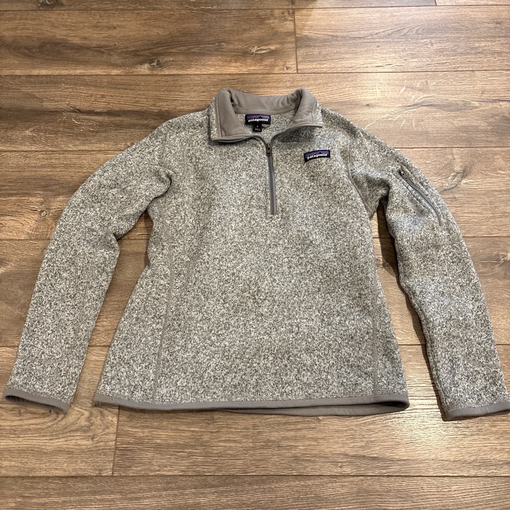 Patagonia Women’s Gray Quarter-Zip Fleece Sweater